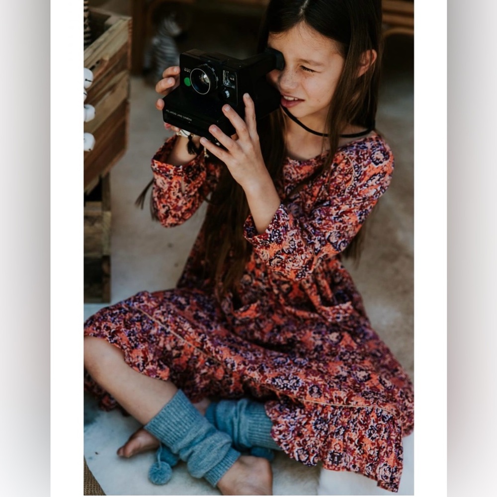 Children of the Tribe luxury Australian brand girls dress floral flowy sz 8/10 - Picture 2 of 11